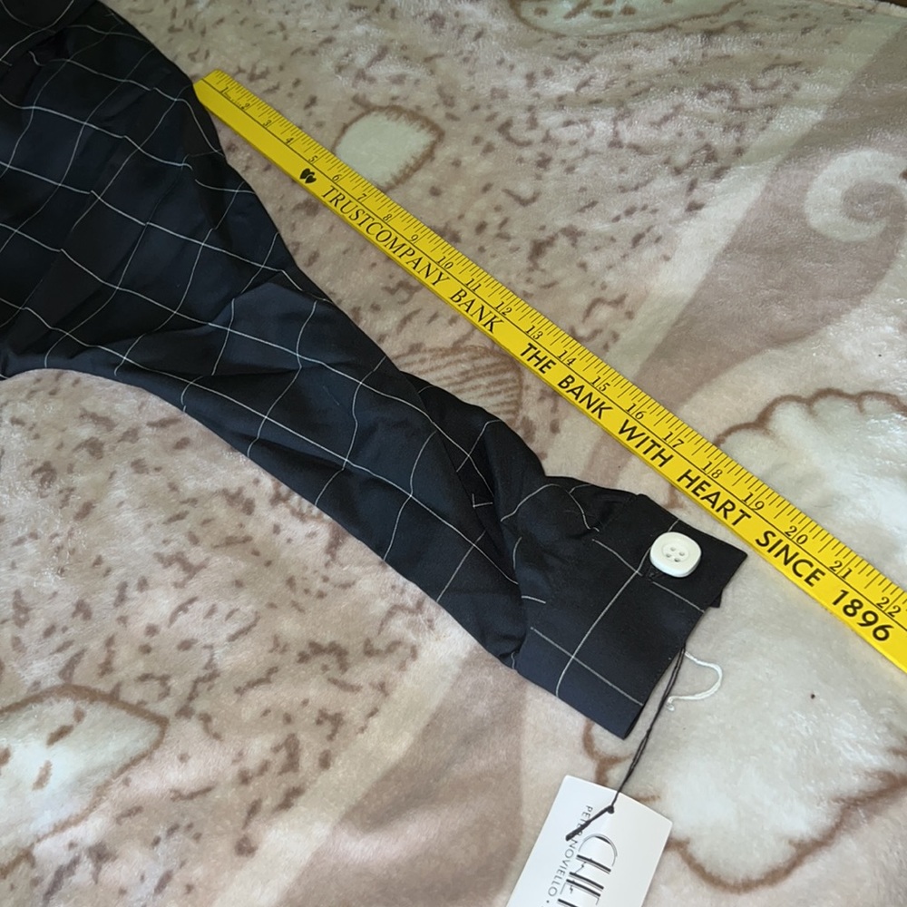 Chetta B vintage size 6 black/white plaid long sleeve dress New With Tags - Picture 13 of 15